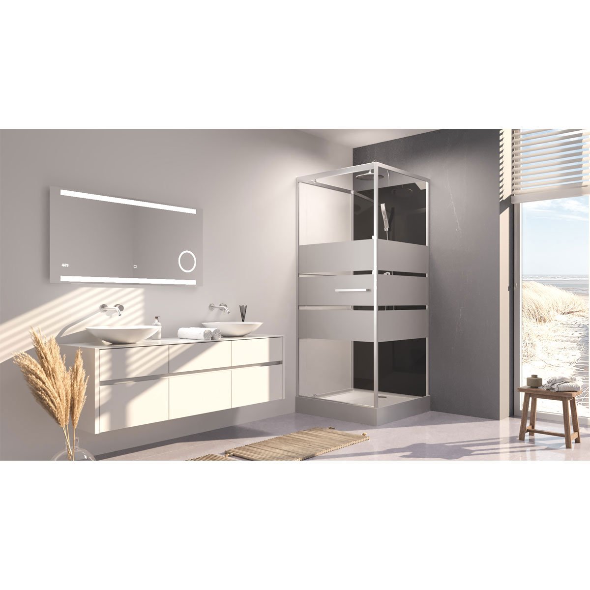 Aurlane Komplettdusche Study 90 x 220 x 90 cm Bild 3