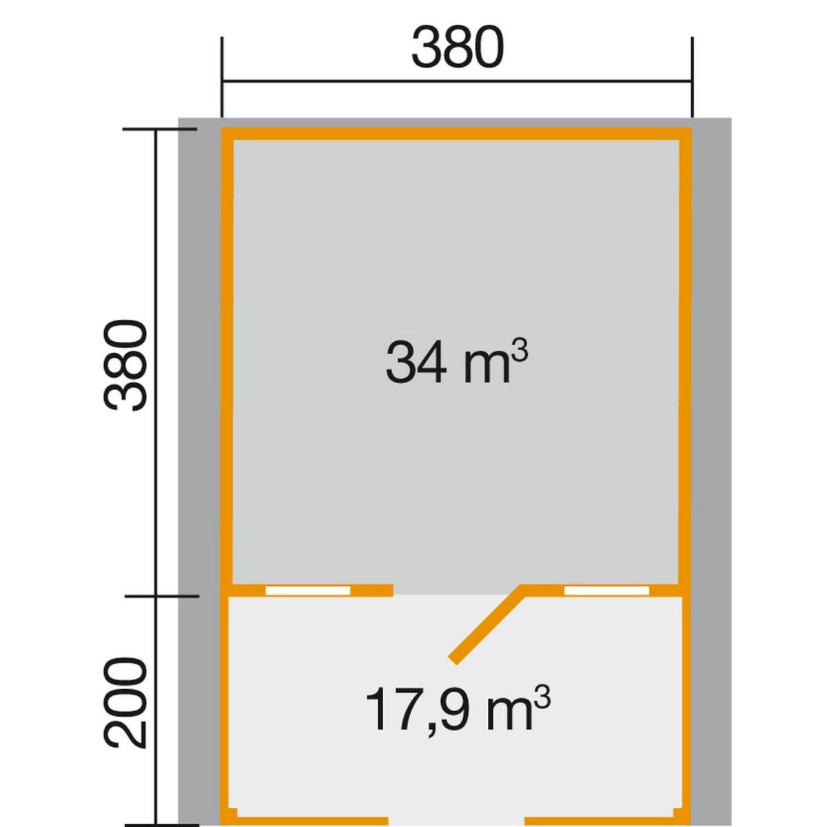 Weka Gartenhaus 135 B Größe 1/2 460 x 590 x 262 cm Bild 2