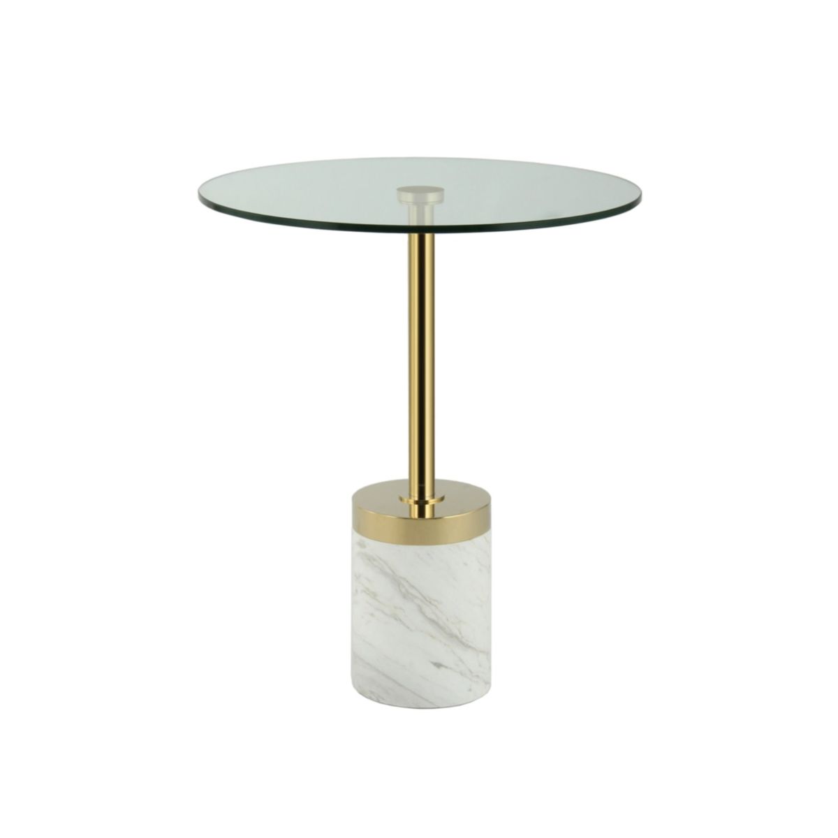 Beistelltisch Lana 125 gold weiss