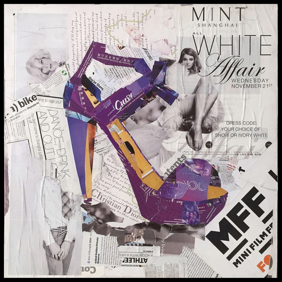 Papier Wandbild Dresscode III 52x52cm