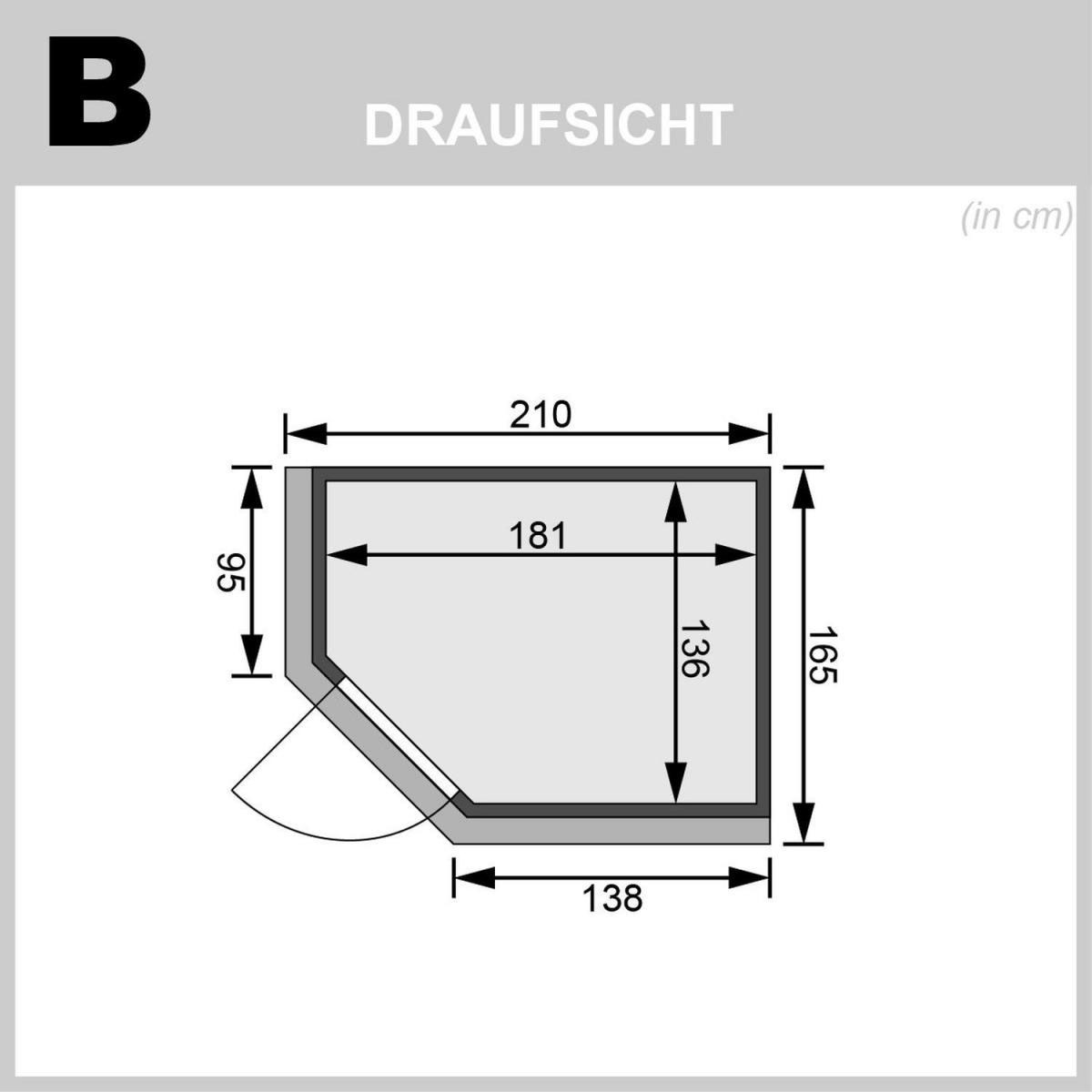 Karibu Carin Eckeinstieg ohne Ofen mit Kranz Klarglastür Bild 6