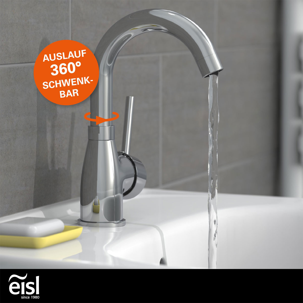 Eisl  Waschtischarmatur „Futura“ Niederdruck chrom Cold-Start-Funktion Bild 5