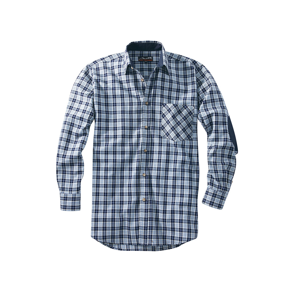 Scheibler Arbeitshemd Worker blau-kariert Größe 45/46
