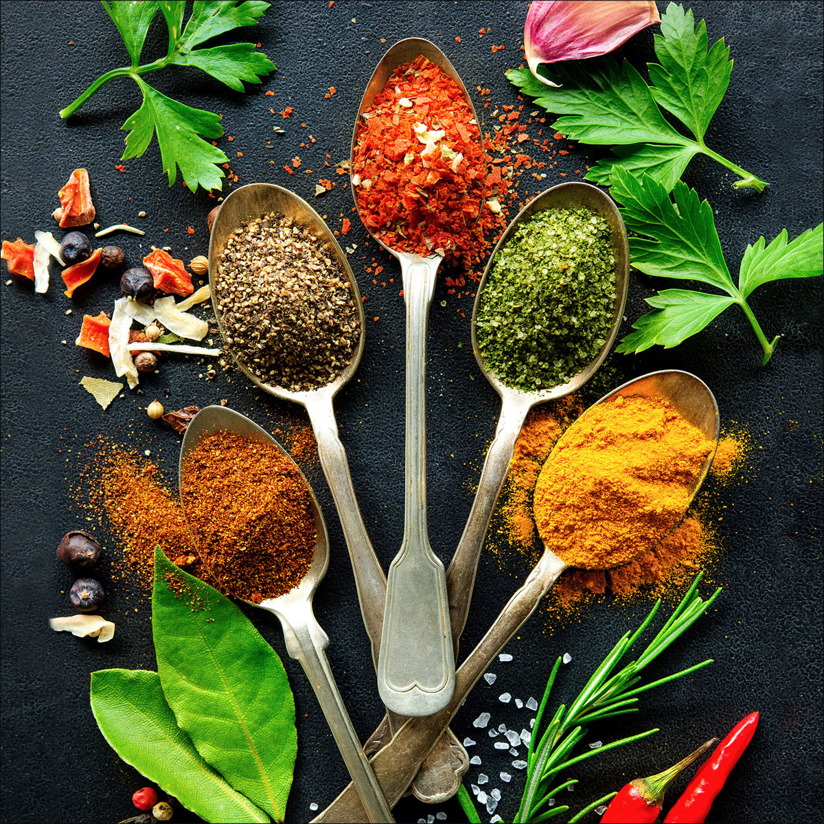 Glas-Art Vintage Herbage II 30 x 30 Glasbild