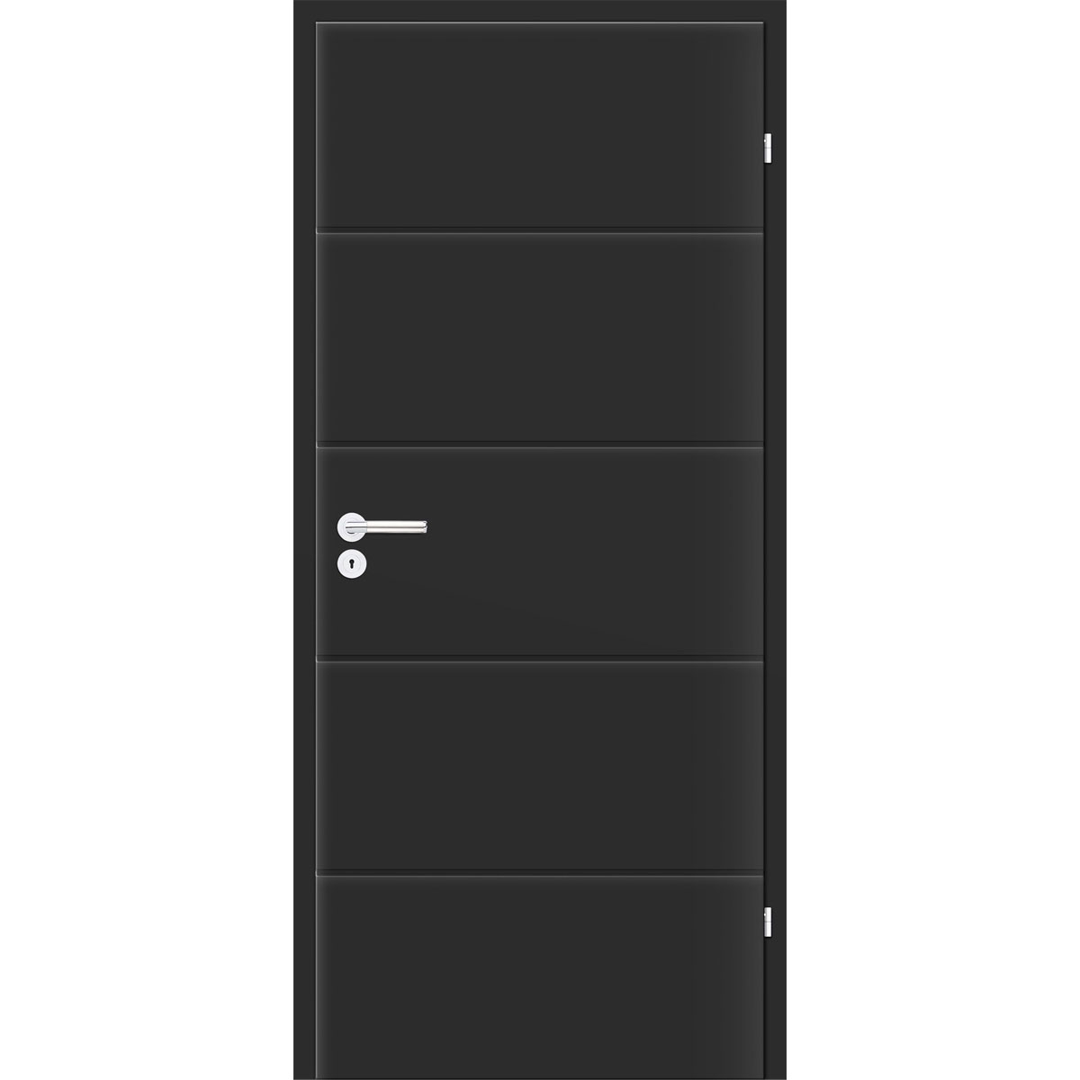 Zimmertür Sylt DIN R schwarz 73,5 x 198,5 cm