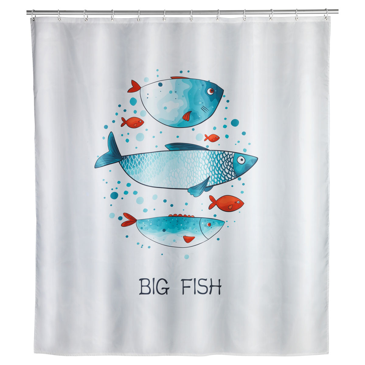 Wenko  Duschvorhang Big Fish Textil Polyester 180 x 200 cm waschbar Bild 1
