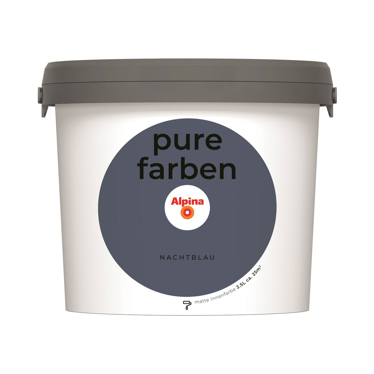 Alpina Innenfarbe pure farben 2,5 L Nachtblau matt