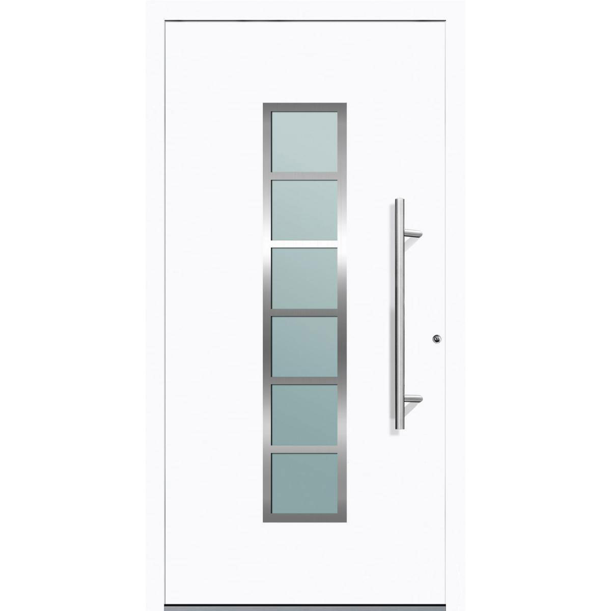 Aluminium Sicherheits-Haustür Trient Exklusiv 75 mm weiß 100 x 210 cm Anschlag rechts inkl Griffset Bild 1