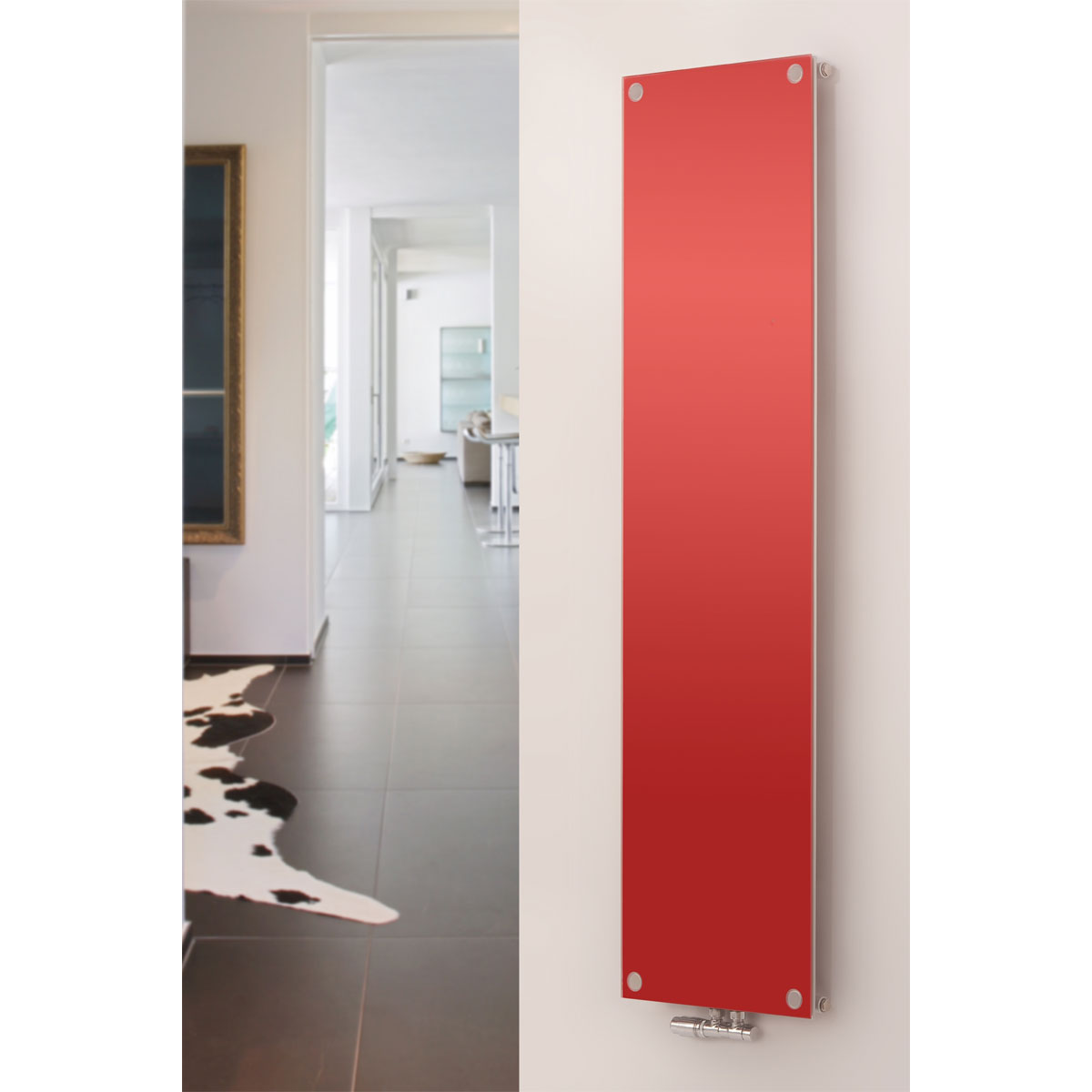 Ximax  Raumheizkörper P1/G Duplex 1800 x 445 mm 1006 Watt Mittenanschluss Glas Rubinrot