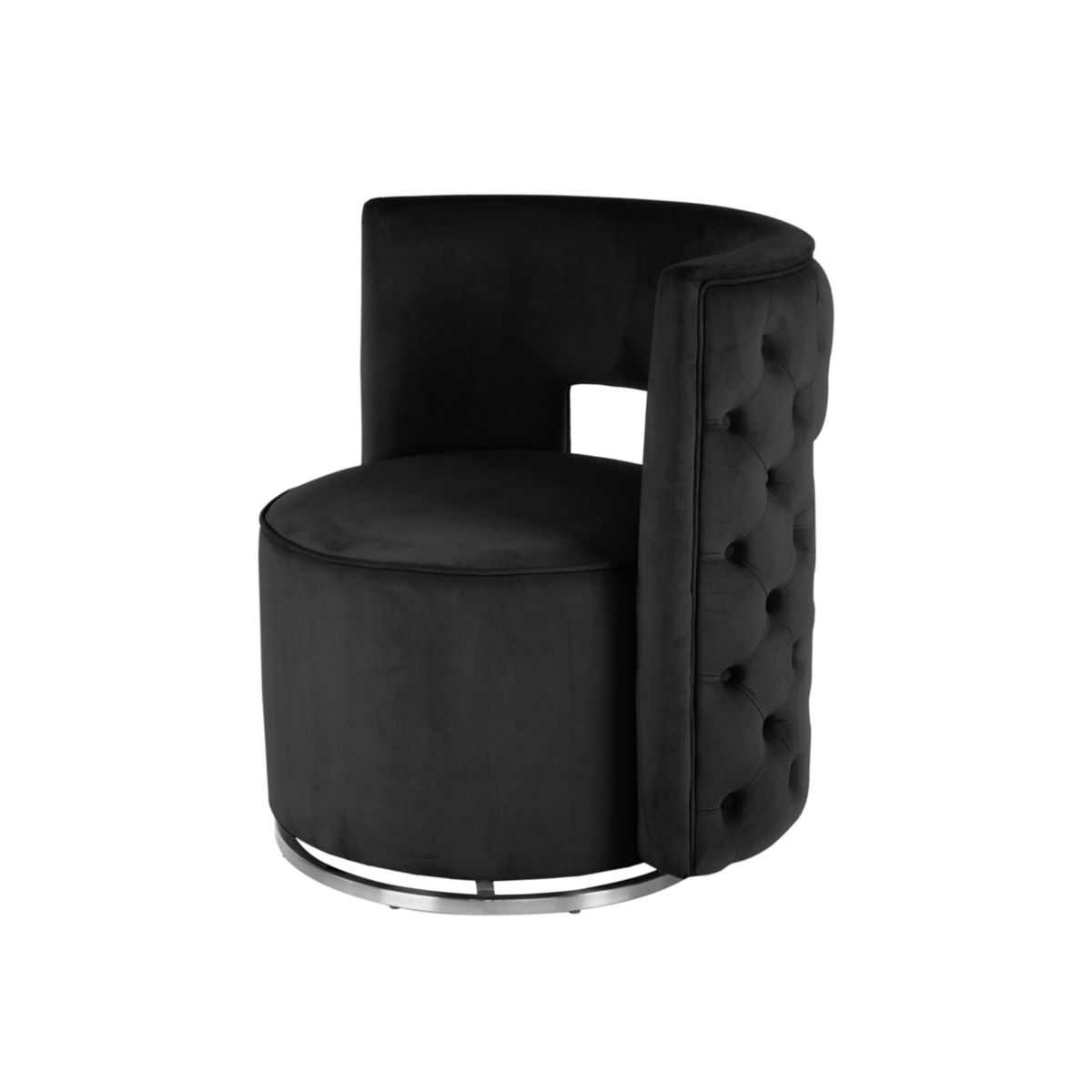 Sessel Drehsessel Beverly 125 schwarz silber