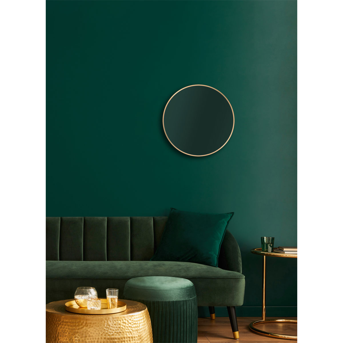 DSK  Design Spiegel Silver Coiffeur Gold Dm 50 cm Bild 4