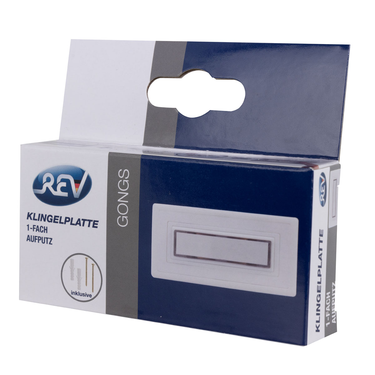 REV Ritter  Klingeltaster Aufputz Kunststoff 1-fach mit Namensschild beleuchtbar weiß Bild 2