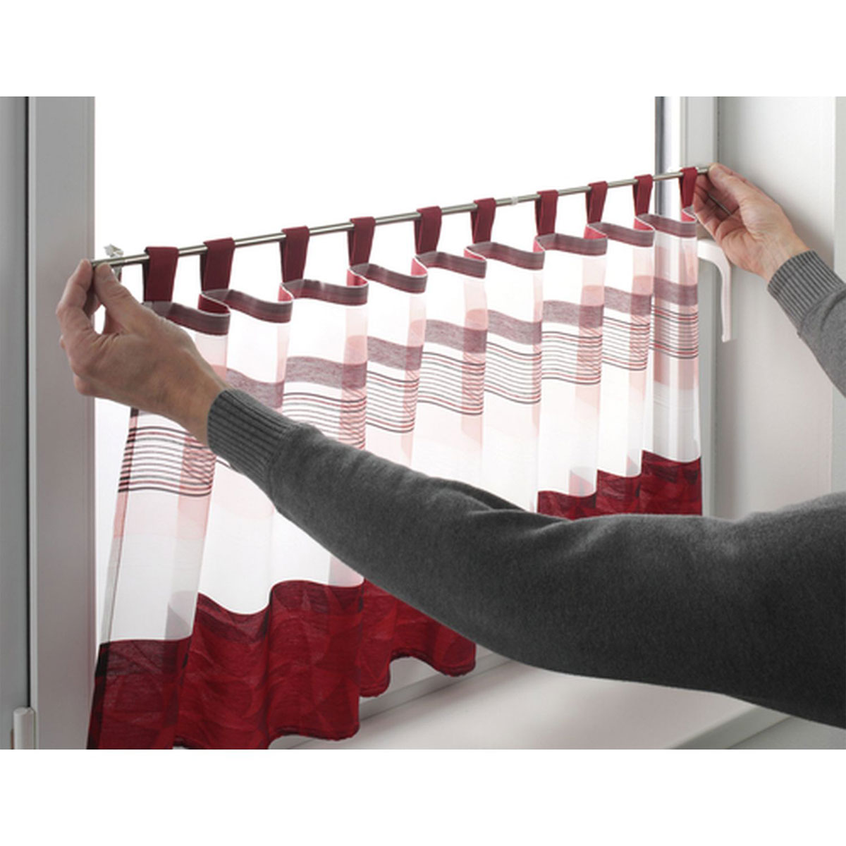 Gardinia Gardinenstange Filigrano Kugel 50-80 cm Durchmesser 8/10 cm Edelstahl-optik Bild 6