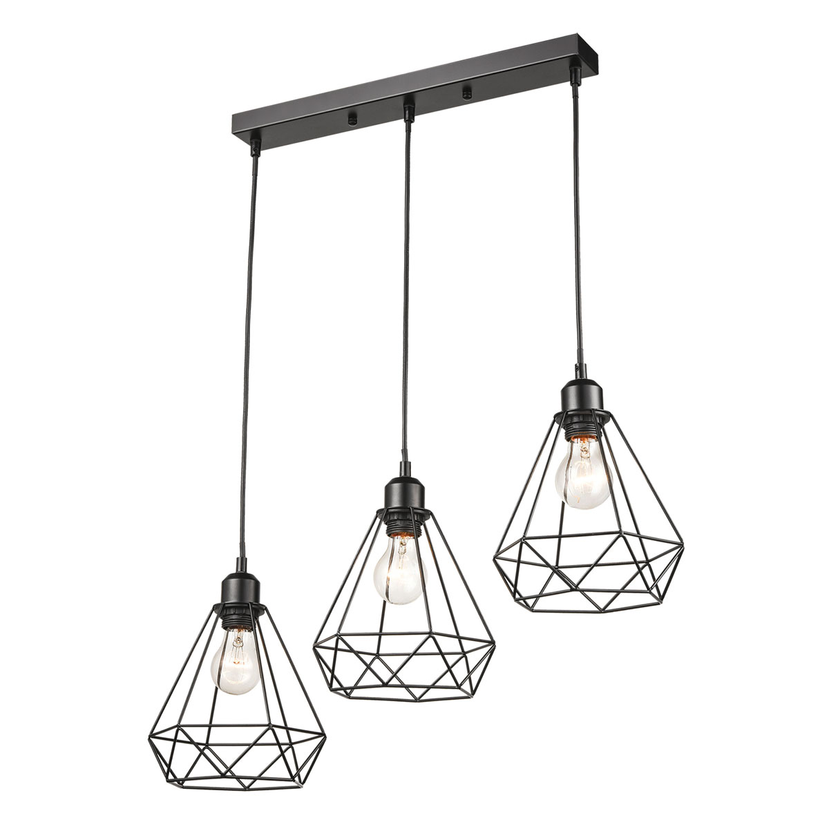 Flector Hängeleuchte Tiffany schwarz