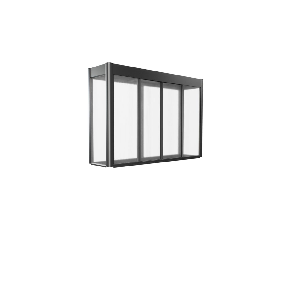 Biohort Gewächshaus Aufsatz Florentina 202 x 55 x 136 cm dunkelgrau