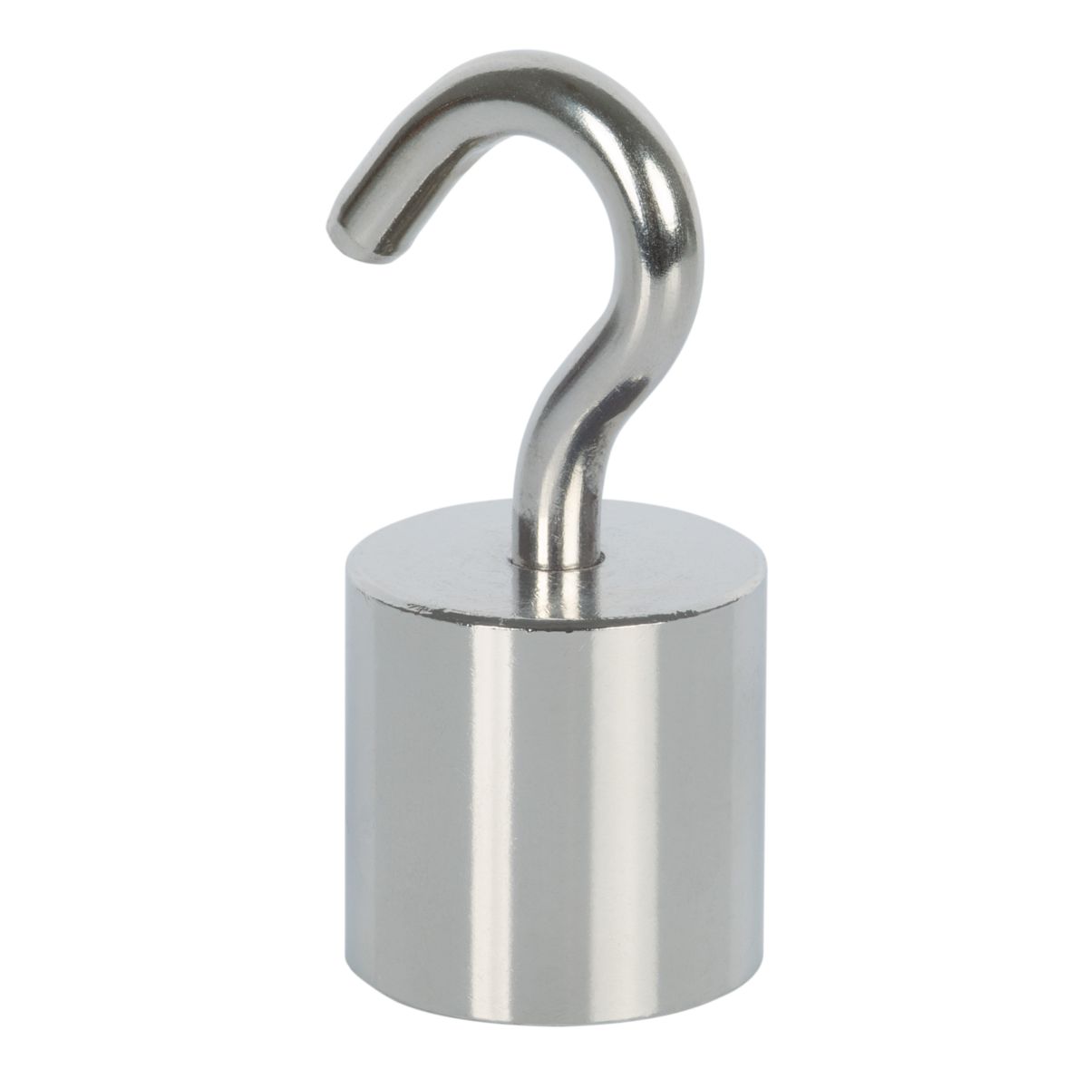 Suki Topfmagnet Neodym mit Schraubhaken M6 Ø 24,5 x 52 mm, silber