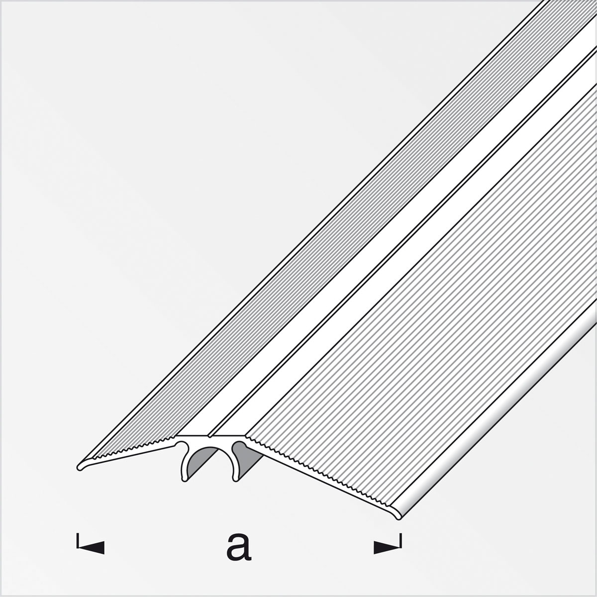 Alfer Niveauausgleichsprofil Clipstech 56 mm 1m messing Bild 2