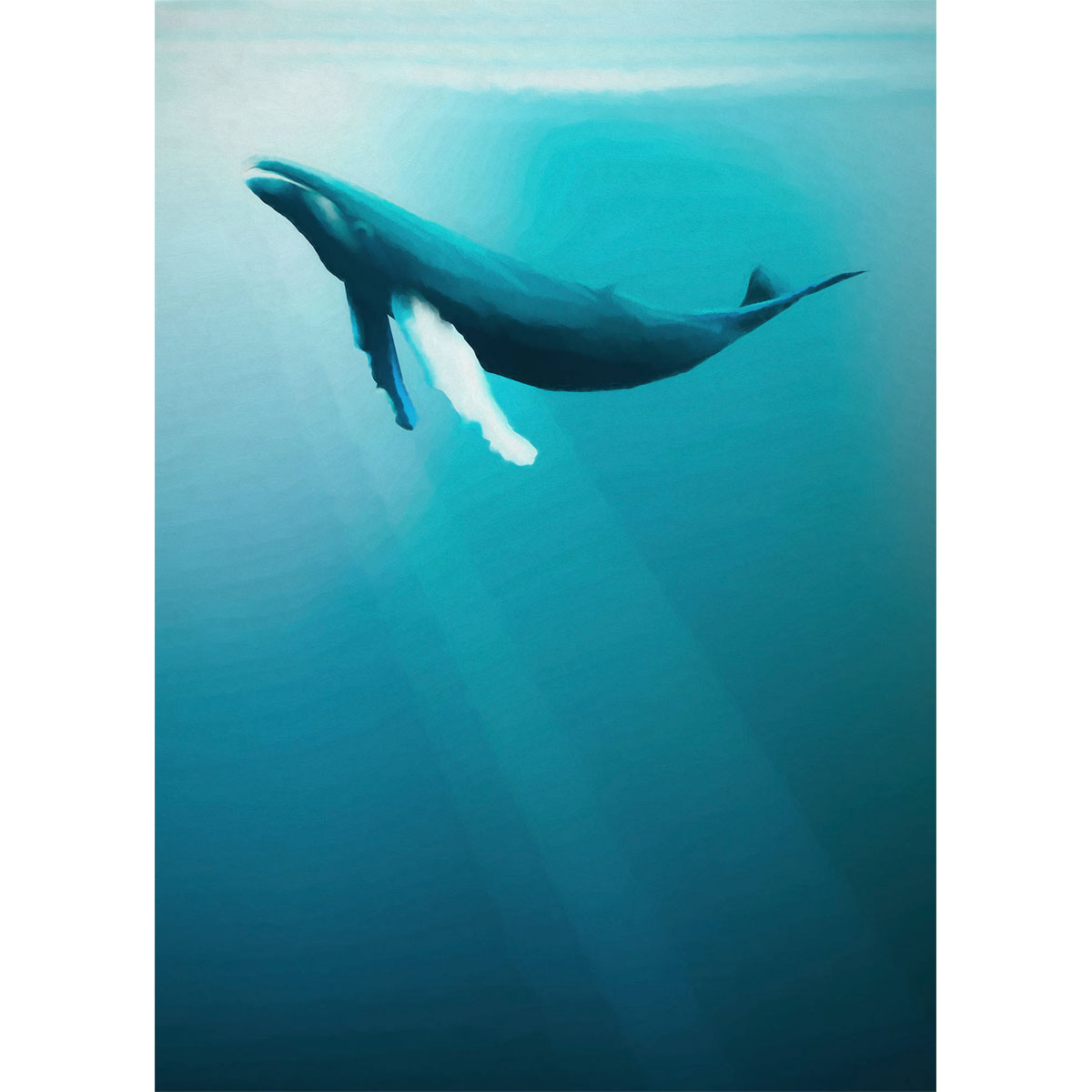 Komar  Vlies Fototapete Artsy Humpback Whale 200x280 cm Bild 2