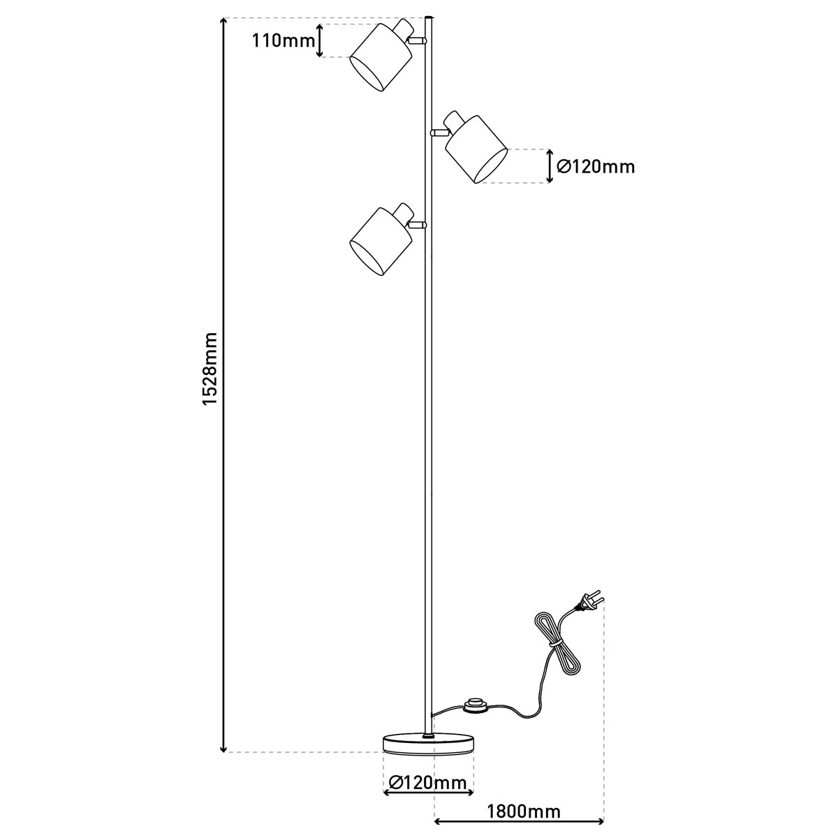 näve  Stehleuchte Maron braun Bild 12