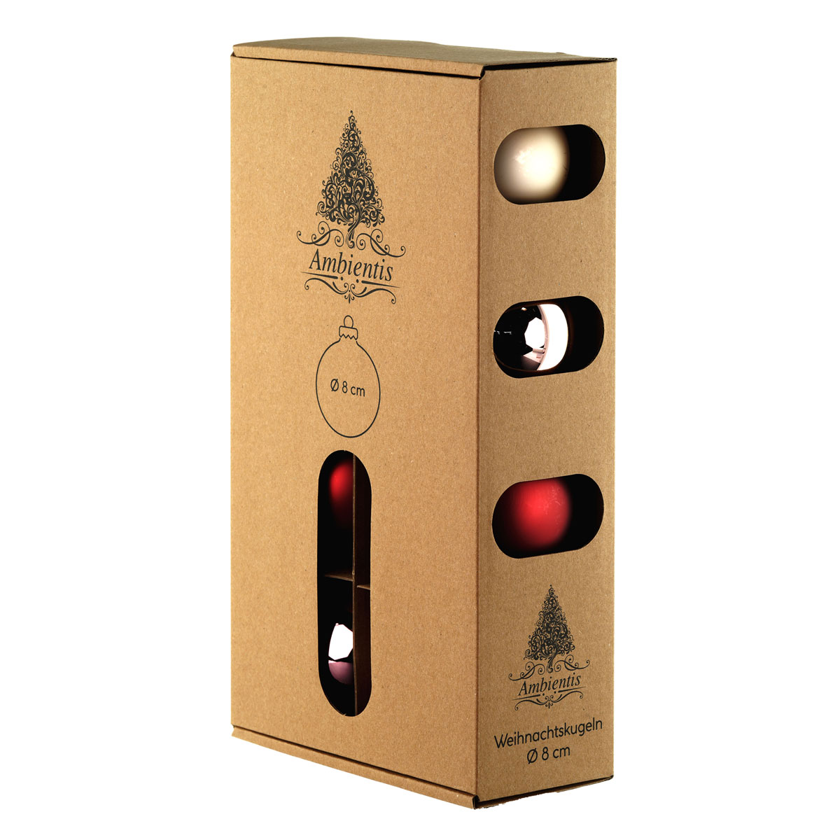 Ambientis Glaskugeln 8 cm altrosa Mix Bild 2