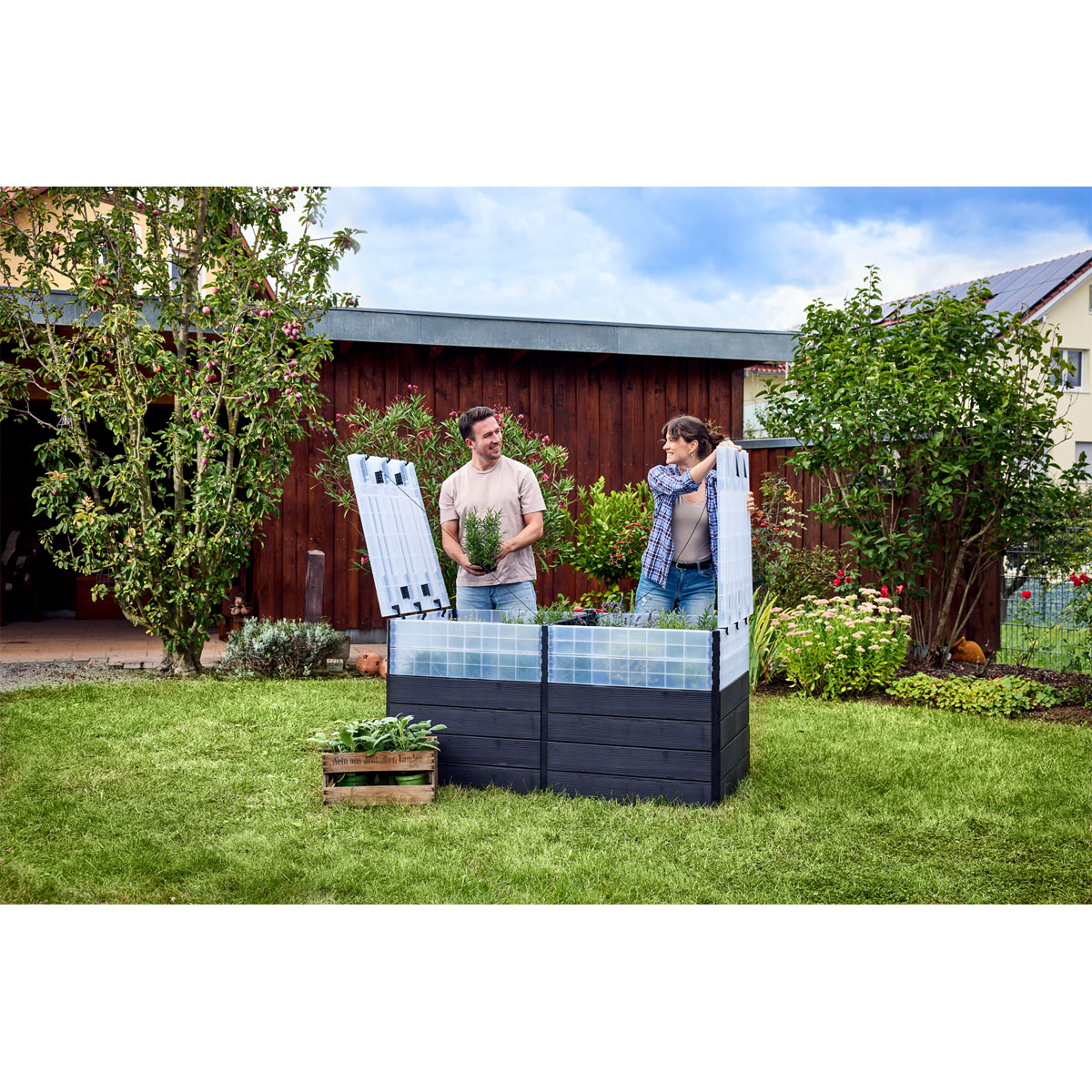 Garantia  Hochbeet Ergo Quadro TurboPlus 2 L 80 Wood, inkl. FLORA Wassersparsystem Bild 6