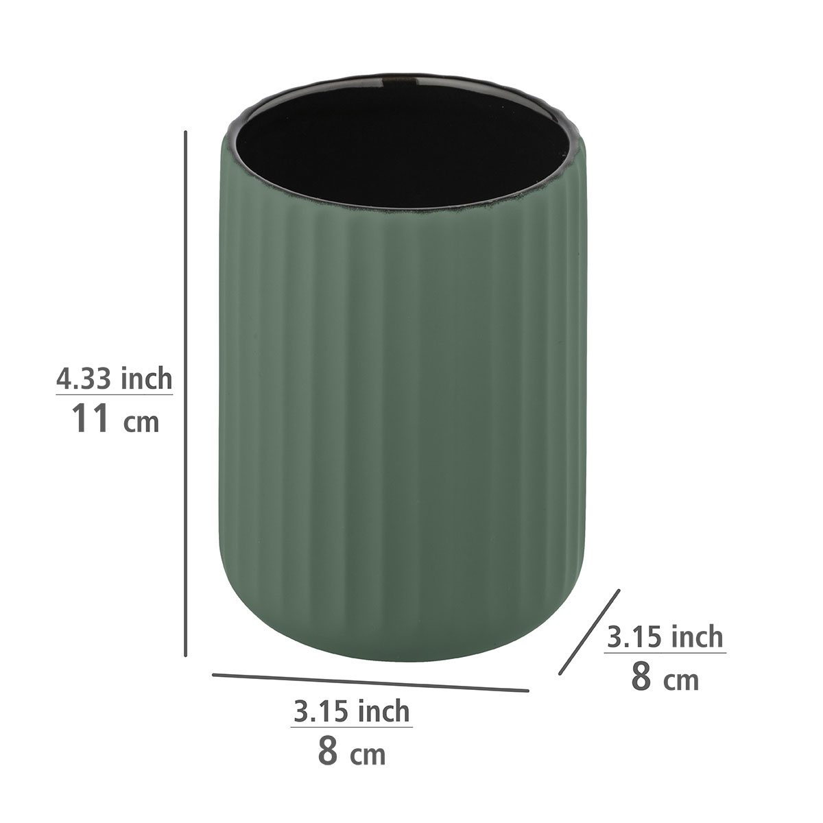 Wenko Zahnputzbecher Belluno grün Bild 3