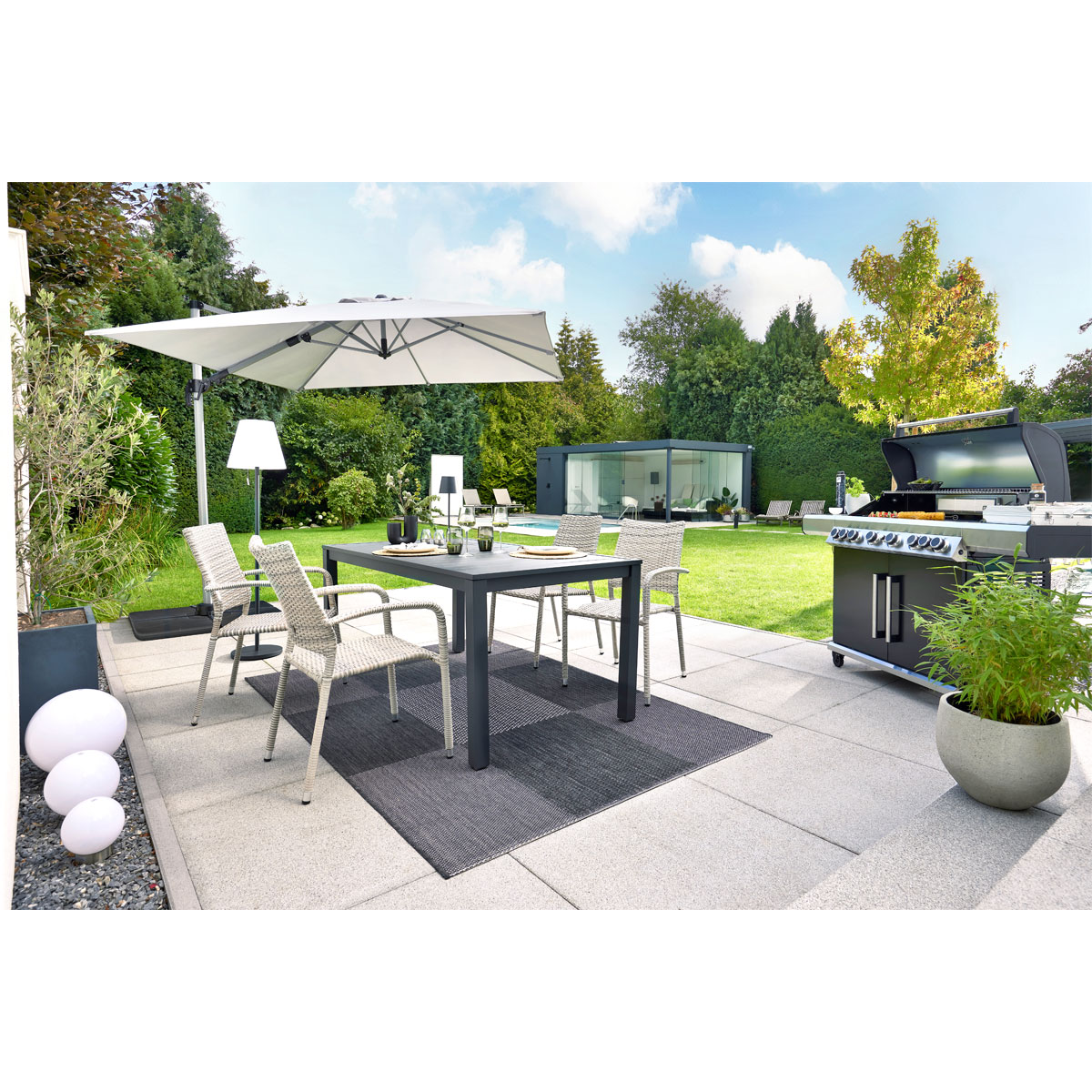 Haveson Gartentisch Bergamo BxHxT 160 x 74 x 90 cm Bild 6