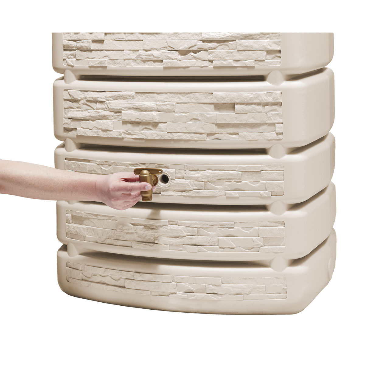 Wandtank SLIM STONE DECOR 500 L sandbeige Bild 3