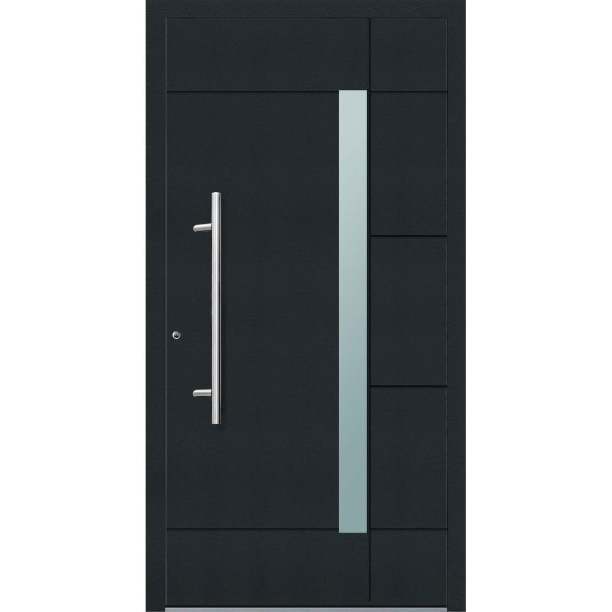 Aluminium Sicherheits-Haustür Vicenza Exklusiv 75 mm anthrazit 100 x 210 cm Anschlag links inkl Griffset Bild 1