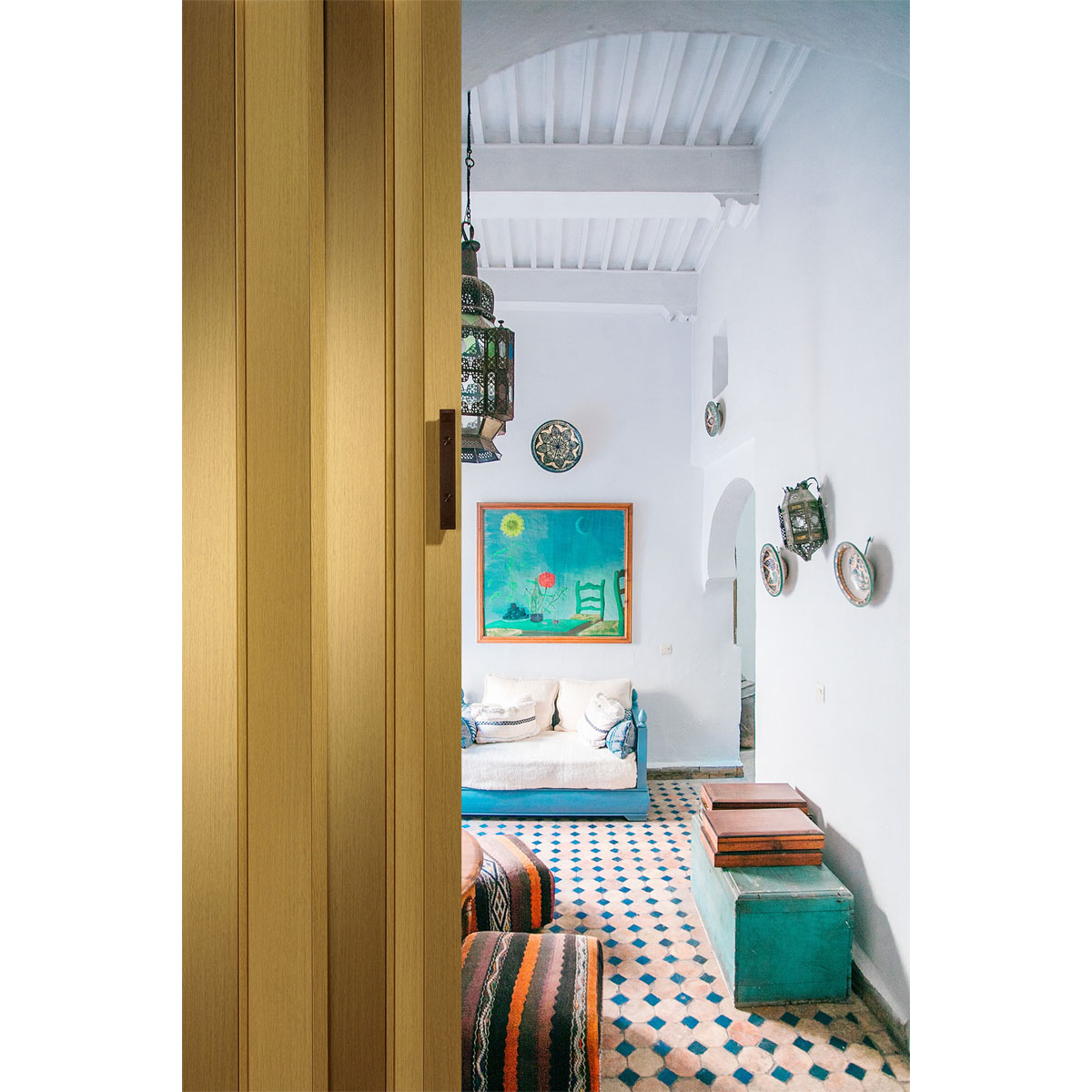 FORTE Kunststoff-Falttür Luciana B 88,5 x H 202 cm Eiche hell Bild 2