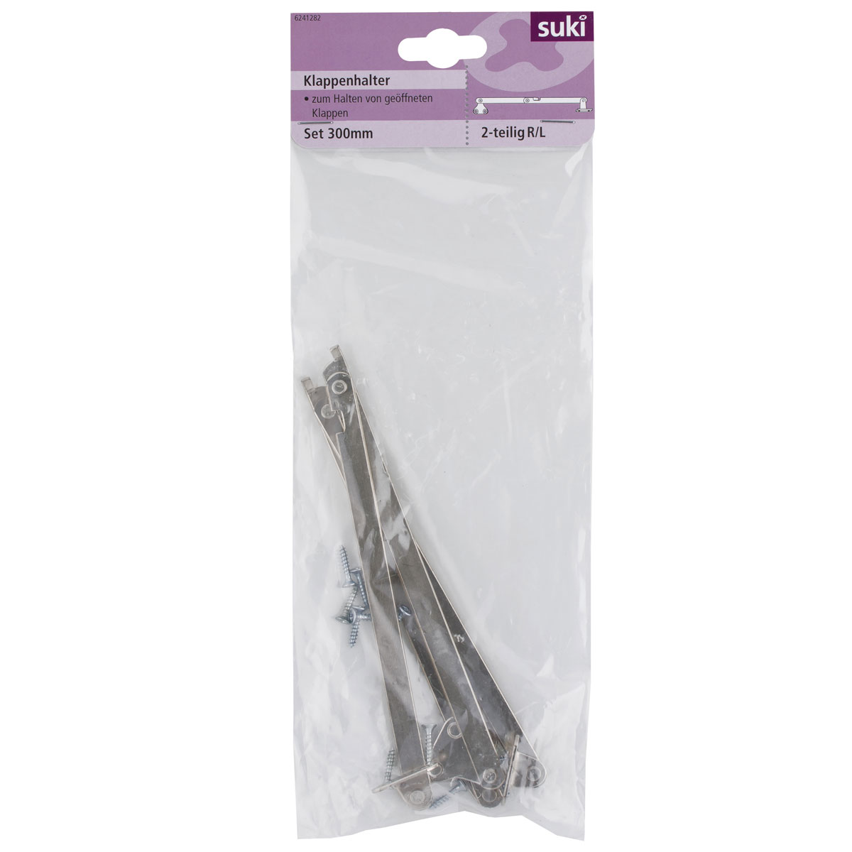 Suki Klappenhalter 300 mm vernickelt 2 Stück
