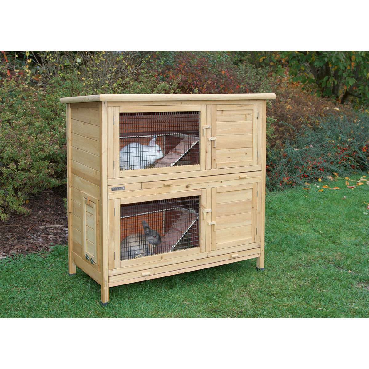 Kleintierstall Appartment Flat 115 x 118 x 61 cm natur Bild 9