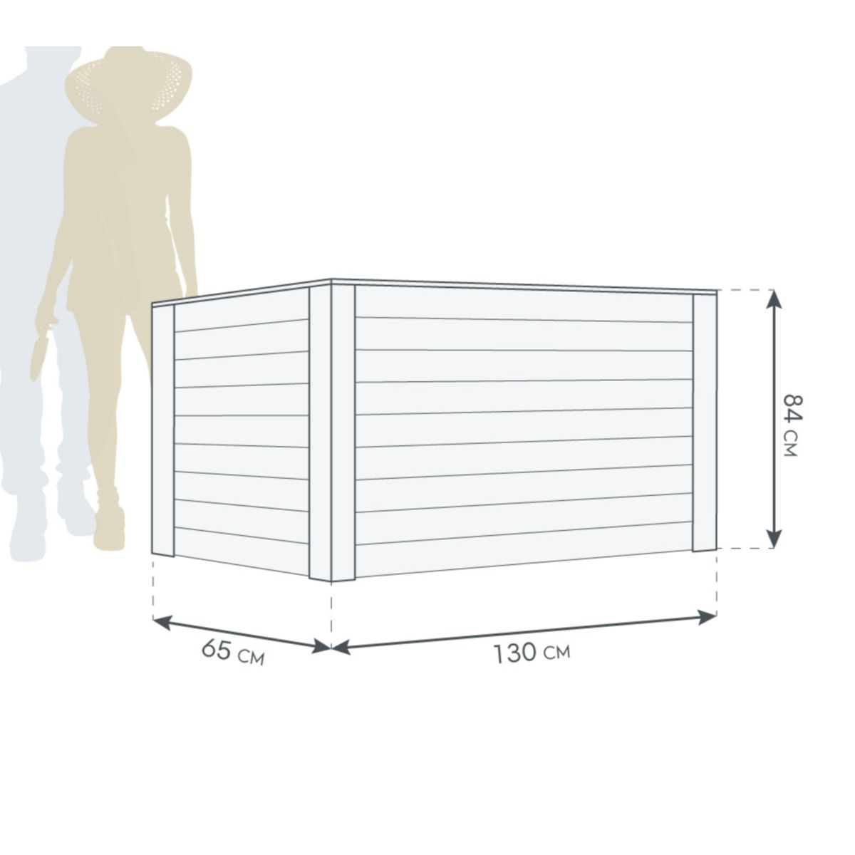 Westmann Hochbeet Klassik 130 65x130x84cm Bild 10