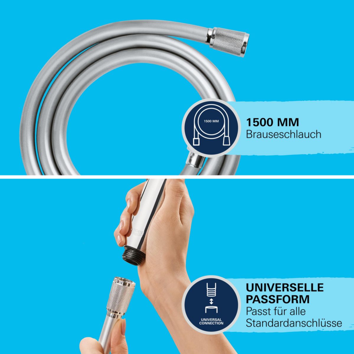 Grohe Brauseschlauch „VitalioFlex Comfort“, chrom, 1,50 m  Bild 4