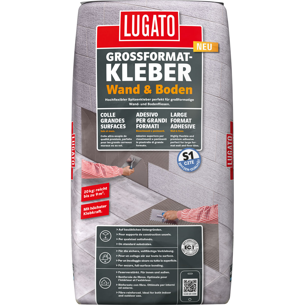 Lugato Grossformat-Kleber Wand+Boden 20kg