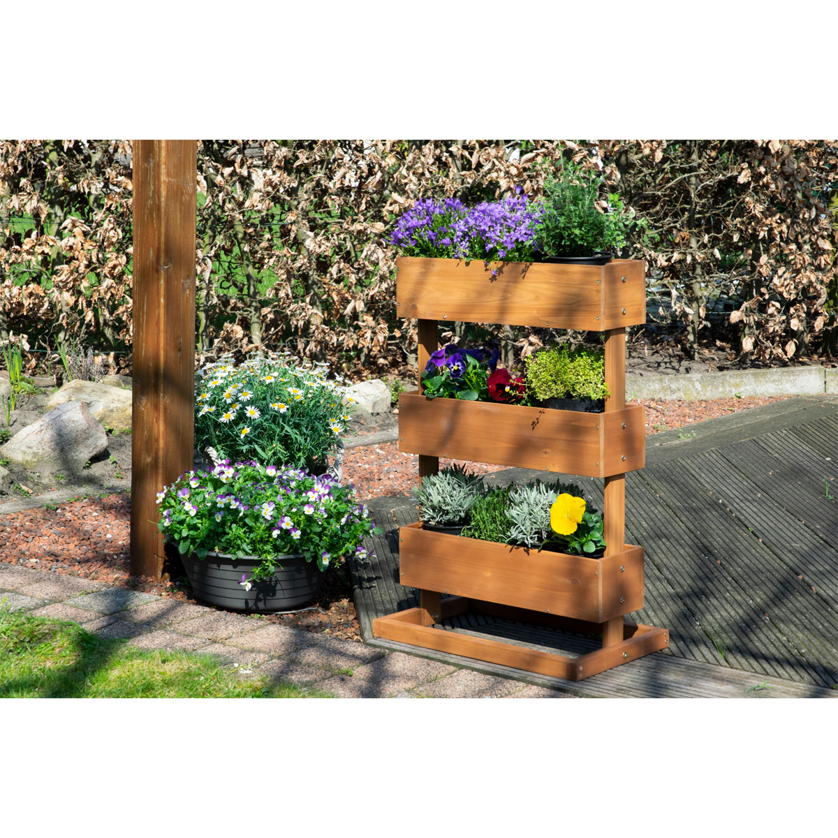 dobar Vertikalbeet 49,5 x 78 x 30 cm braun Bild 5