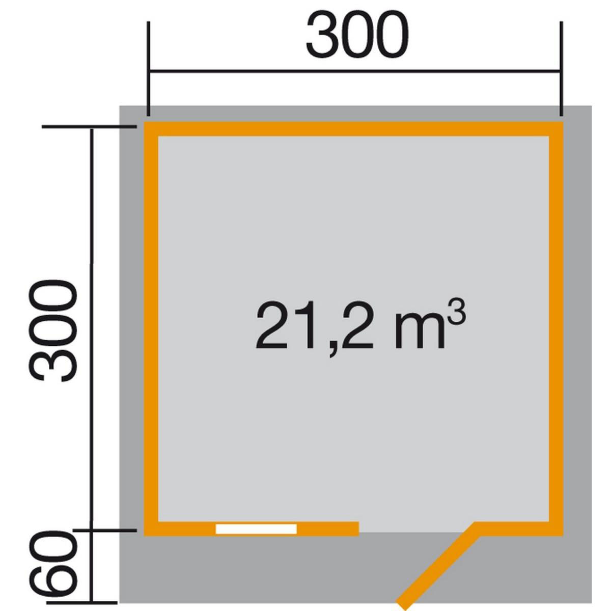 Weka Gartenhaus Premium 45 mm 380 x 370 x 262 cm Bild 2
