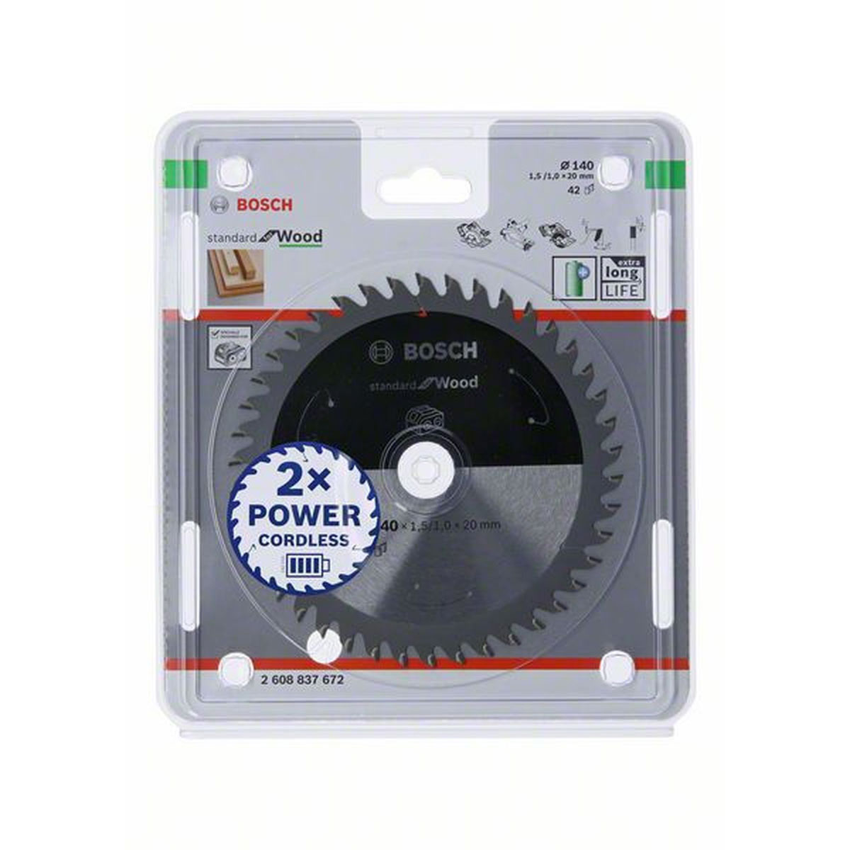 Bosch Kreissägeblatt Holz 140 mm 42 Zähne Bild 1
