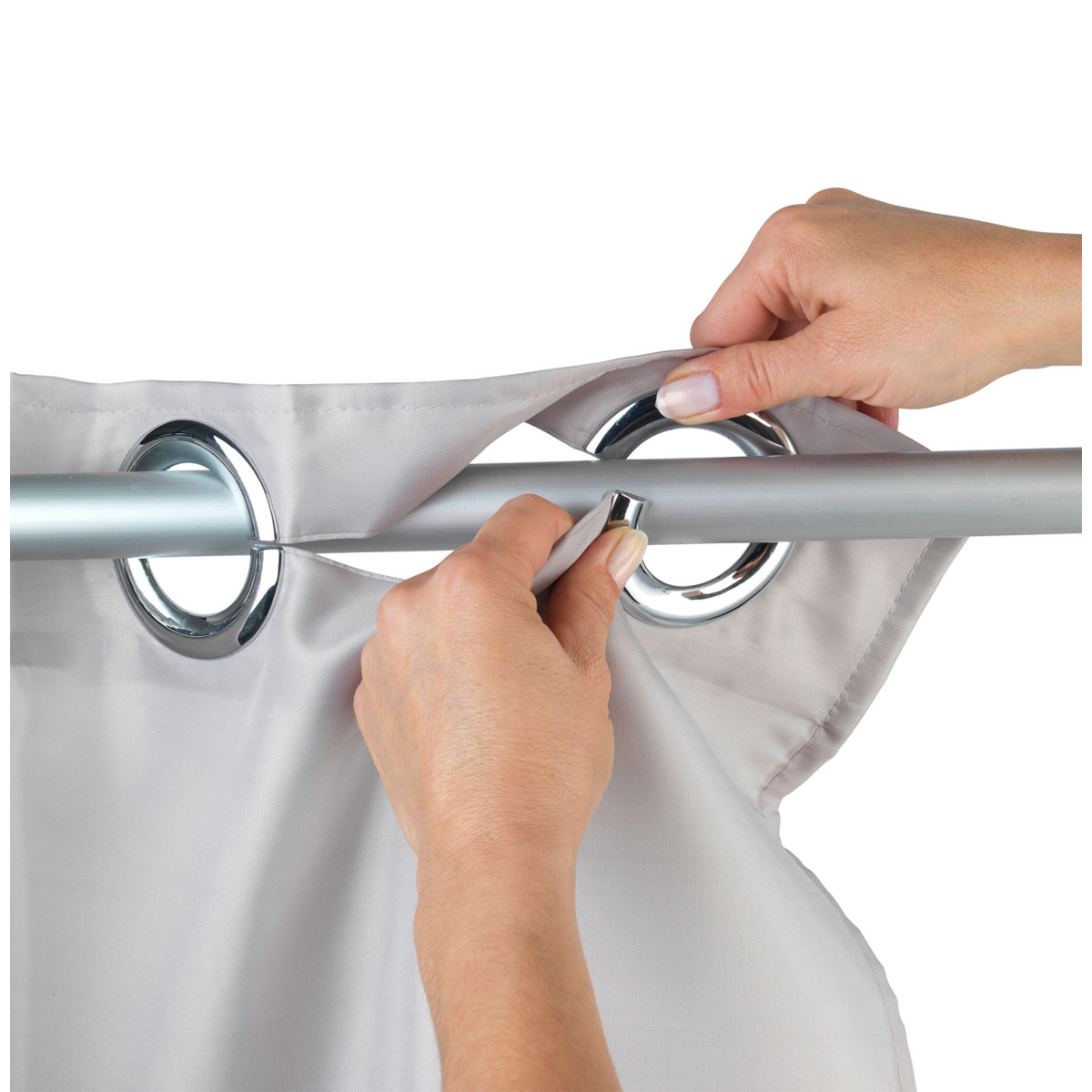 Wenko  Duschvorhang Comfort Flex Taupe Textil Polyester 180 x 200 cm waschbar Bild 4
