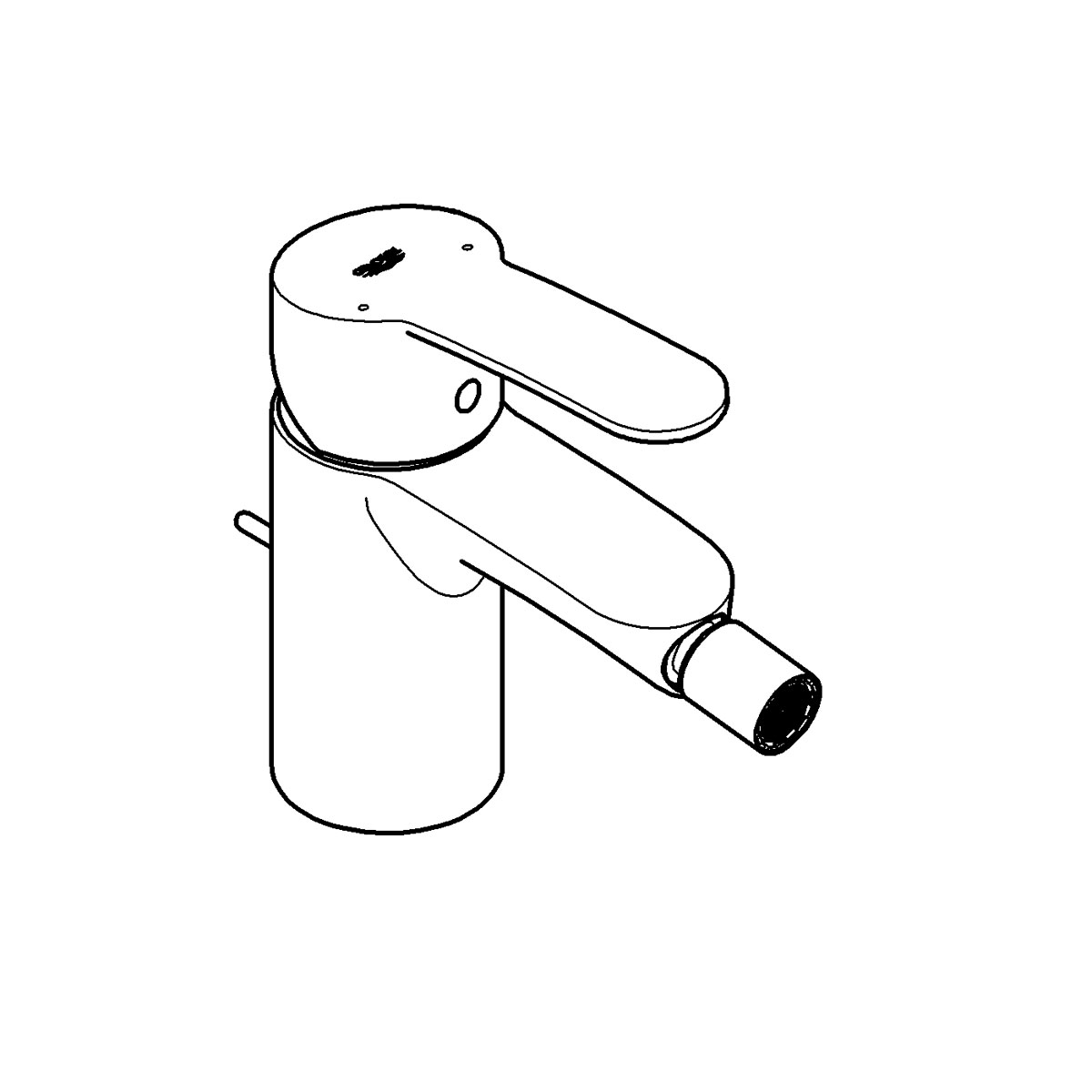 Grohe Einhand-Bidetbatterie Eurostyle Cosmopolitan silber 12,3 x 14,2 cm Bild 5