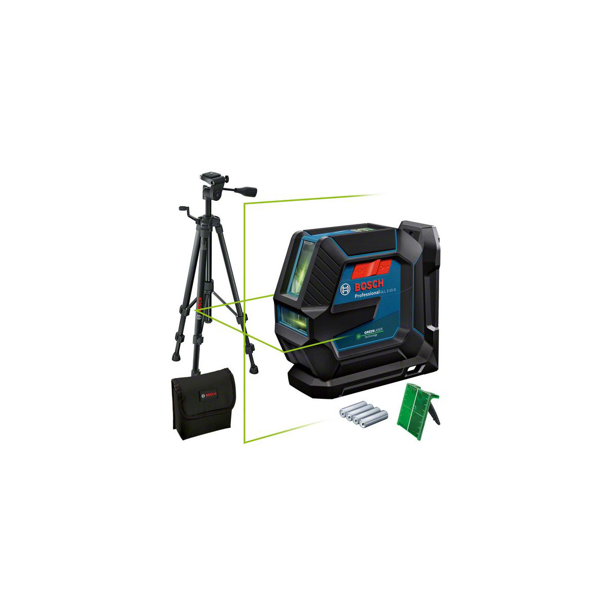 Bosch Professional  Linienlaser Set GLL 2-15 G grün