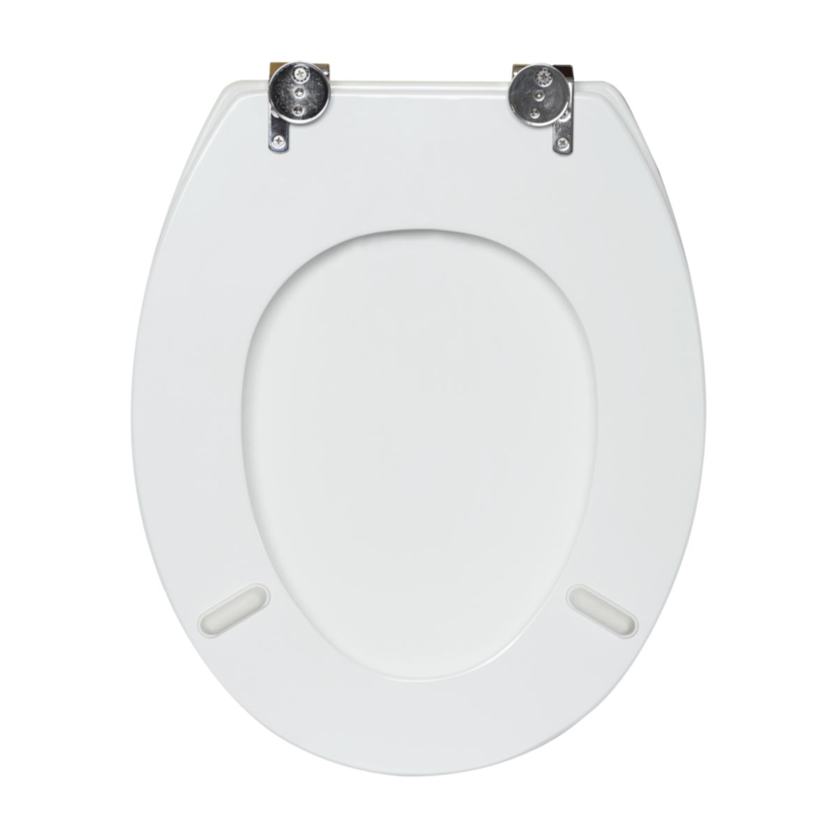 Valblue WC-Sitz Turin weiss, MDF-Holzkern, Metallscharniere verchromt Bild 4