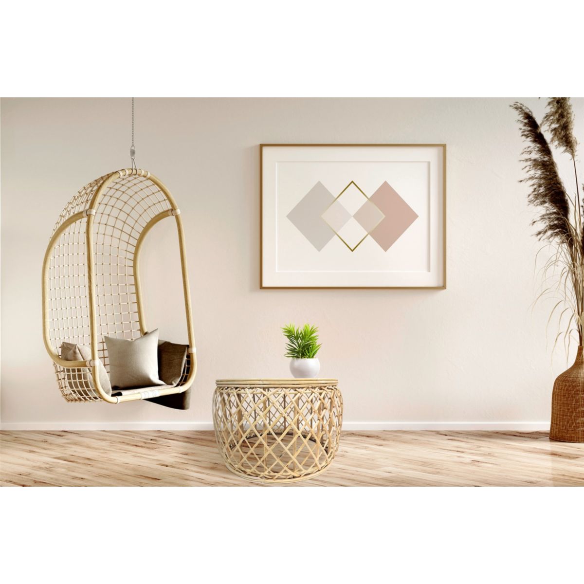 Rattan Tisch Massa 125 Natural Bild 3