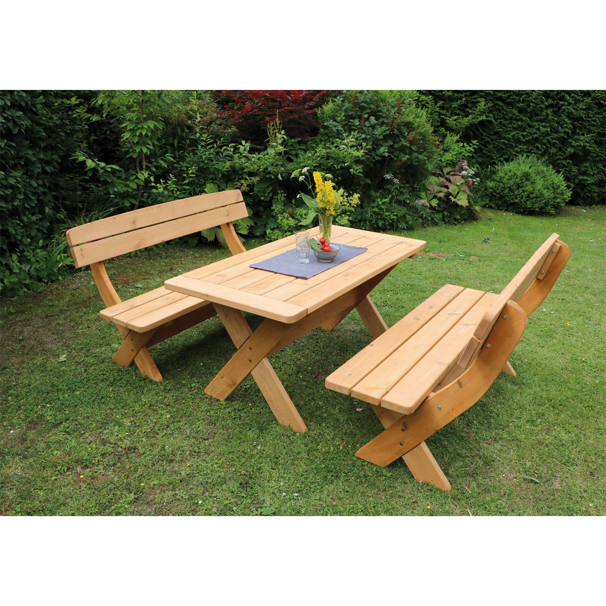 Promadino Holz-Garnitur München honigbraun