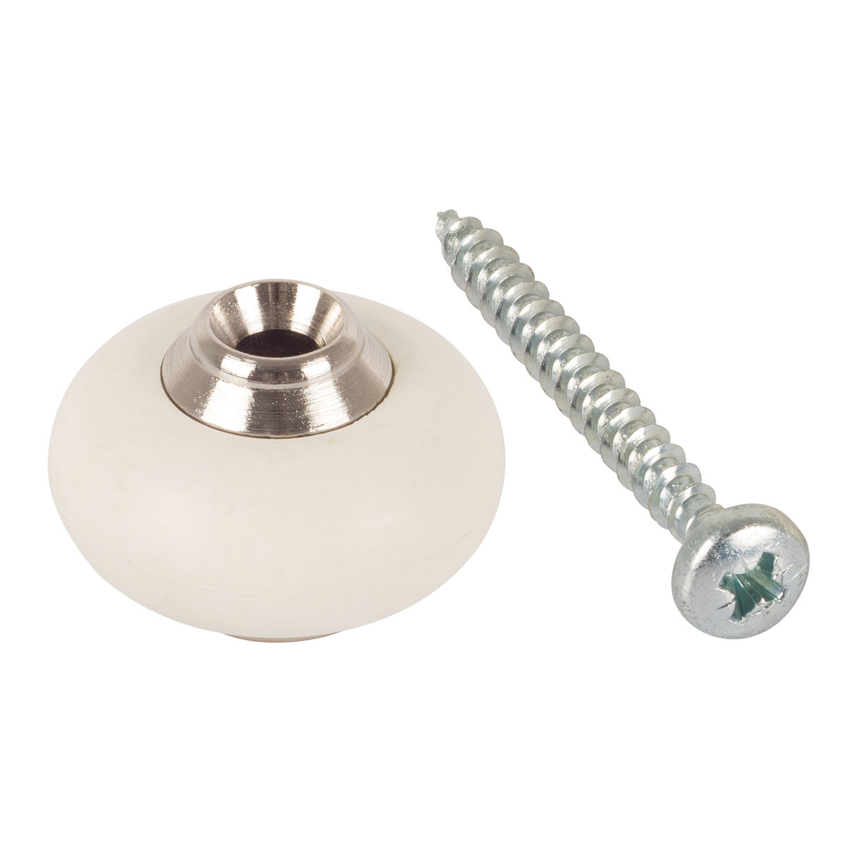 Suki Türstopper mit Schraube Metall 3 cm weiß Bild 1