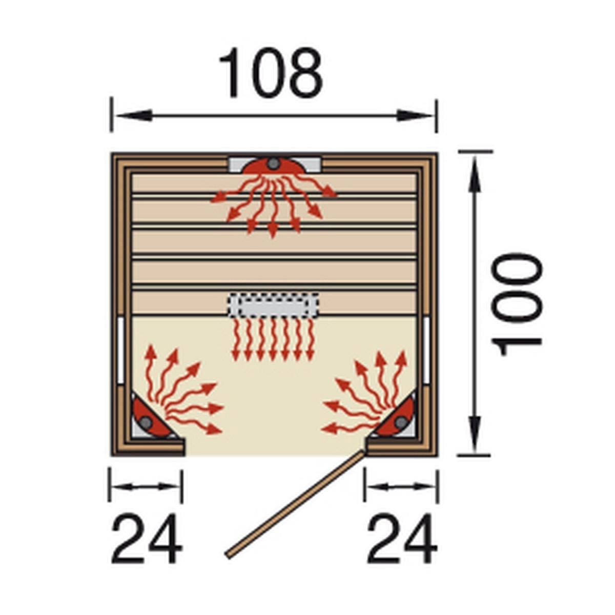 Weka Infrarotkabine 543 Graphit Größe 1 Bild 2