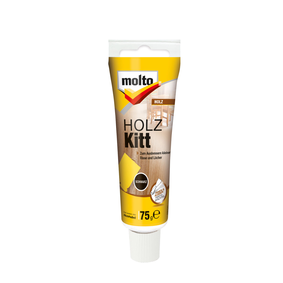 Molto Holz-Kitt schwarz 0,075 L