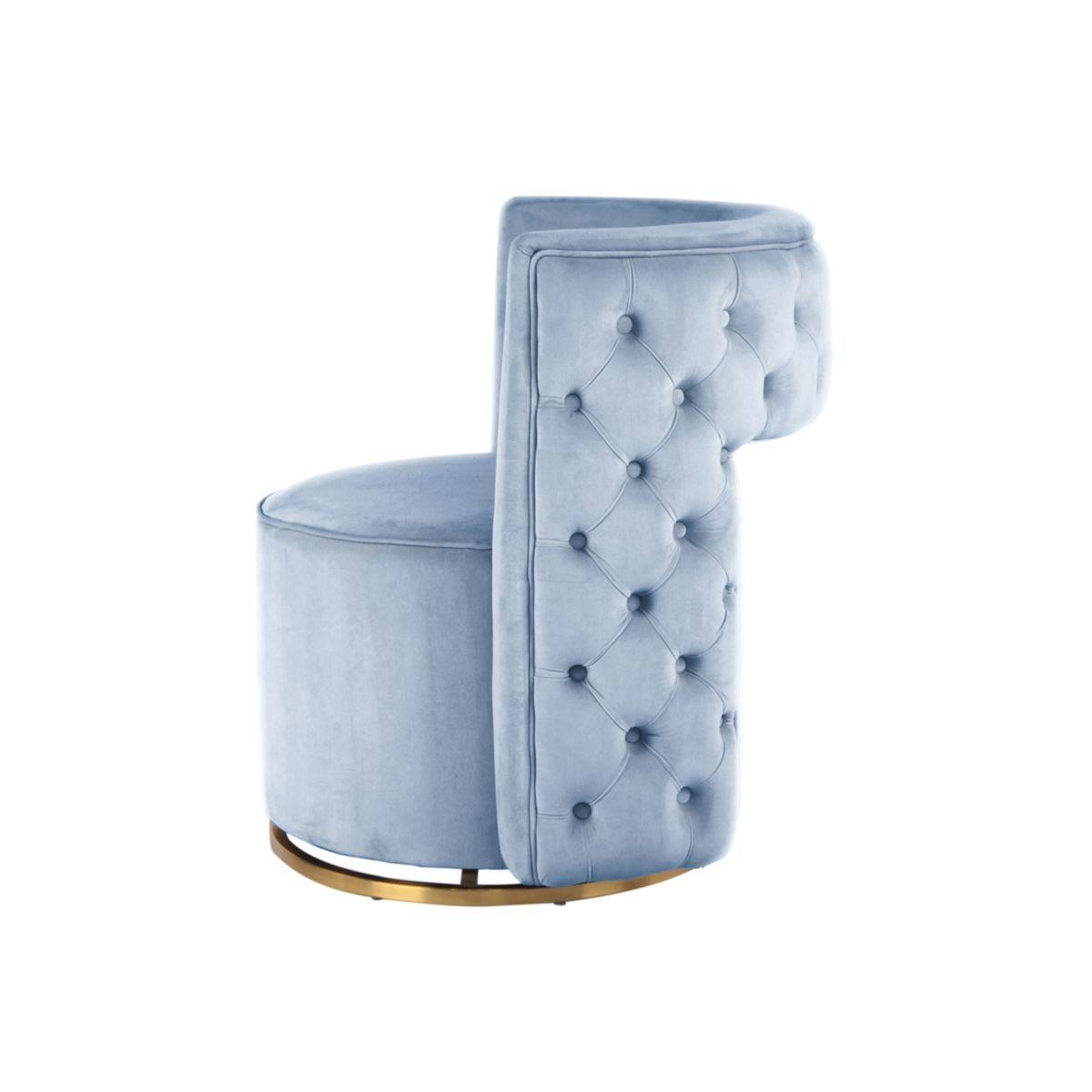 Sessel Drehsessel Beverly 125 hellblau gold Bild 3