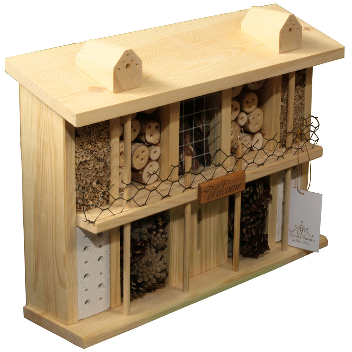 dobar Insektenhotel Landsitz Superior Bausatz 47 x 12,5 x 34 cm natur