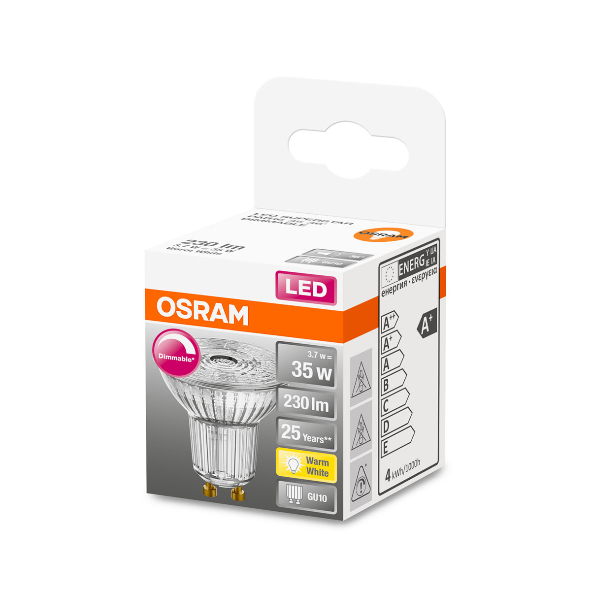 Osram LED-Leuchtmittel-Reflektor GU10 warmweiÃŸ 35W Bild 2